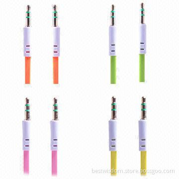 Hot Selling 3.5mm Stereo Audio Cables, Various Colors are Available, OEM Orders Welcomed
